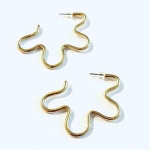 Gold Flower Hoop Earrings*